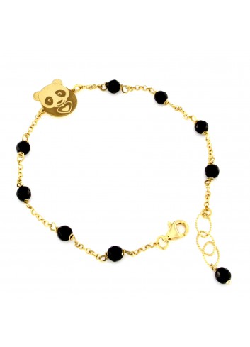 Bracciale Linea Panda in argento 925 con onice