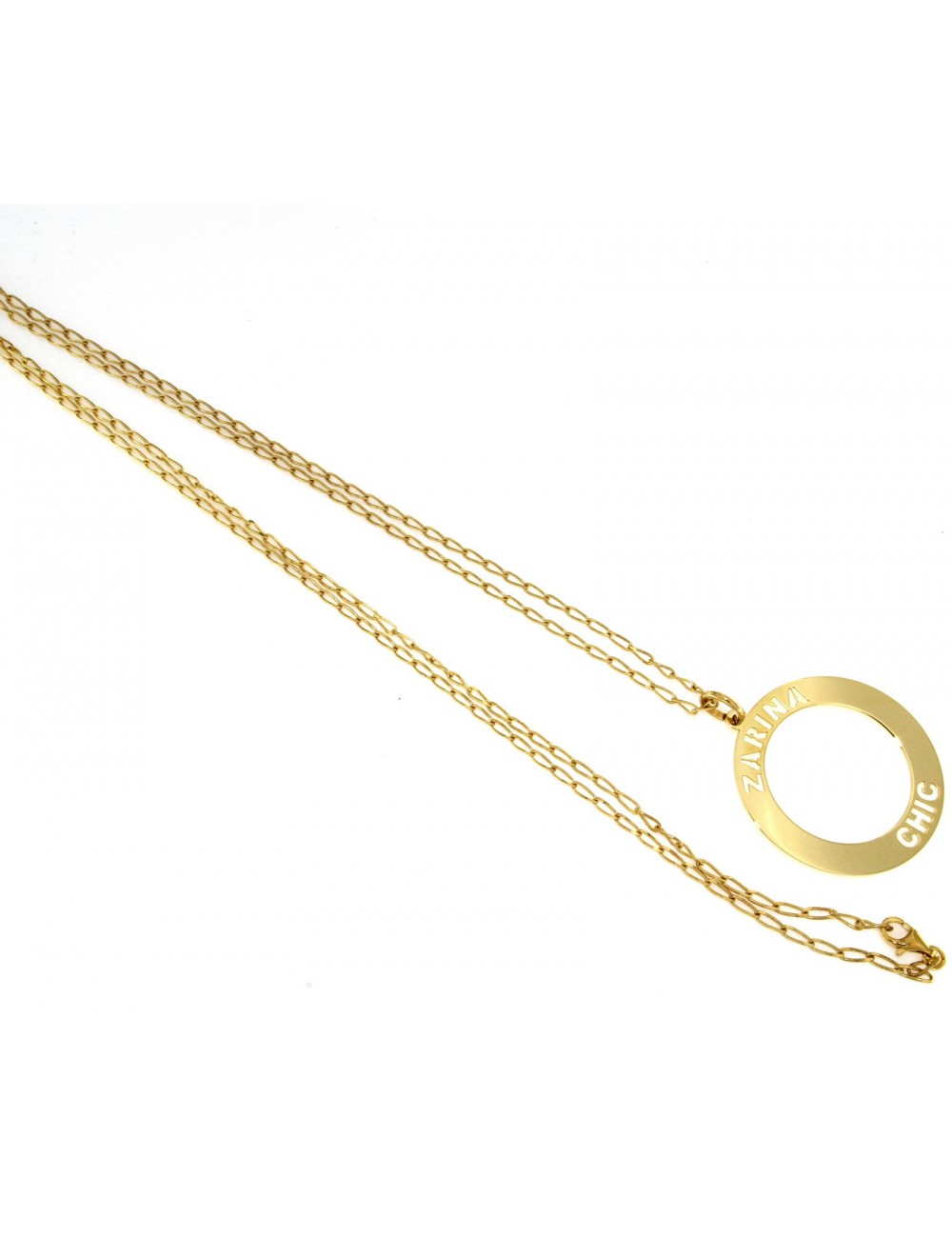 Collana lunga Linea Zarina Chic in ottone con ciondolo piccolo Collana lunga Linea Zarina Chic in ottone con ciondolo piccolo