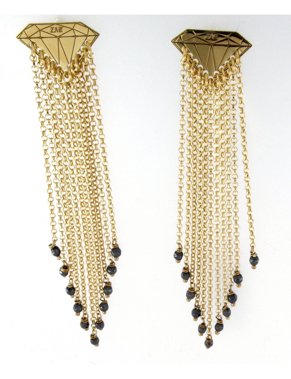 Orecchini lunghi Linea Le Tentazioni in argento 925 con ematite Orecchini lunghi Linea Le Tentazioni in argento 925 con ematite