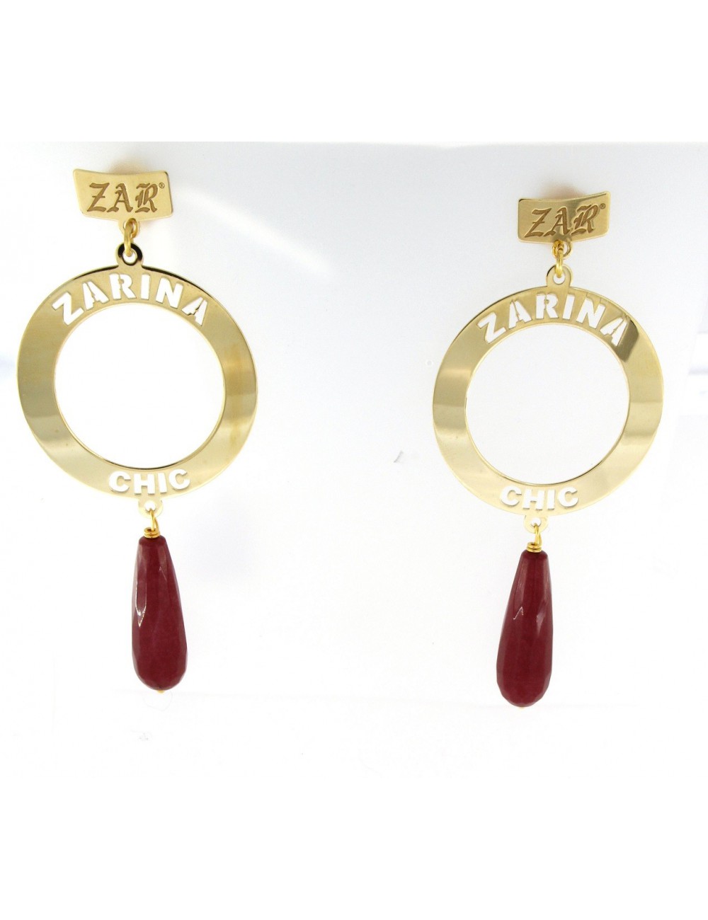 Orecchini Linea Zarina Chic con pendente piccolo e pietre naturali Orecchini Linea Zarina Chic con pendente piccolo e pietre naturali