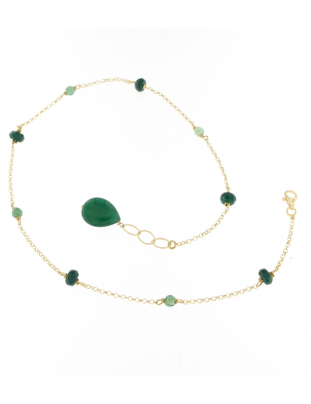 Bracciale Linea I Colori verde in argento 925 con pietre naturali Bracciale Linea I Colori verde in argento 925 con pietre naturali
