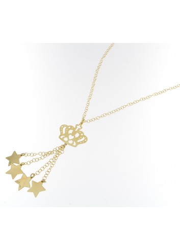 Collana lunga Linea Queen con corona e stelle